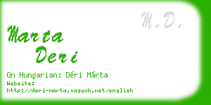 marta deri business card